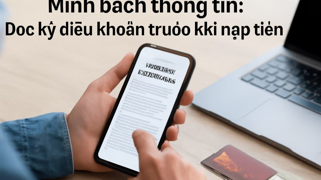 Minh họa: 1) Minh bạch thông tin: đọc kỹ điều khoản trước khi nạp tiền